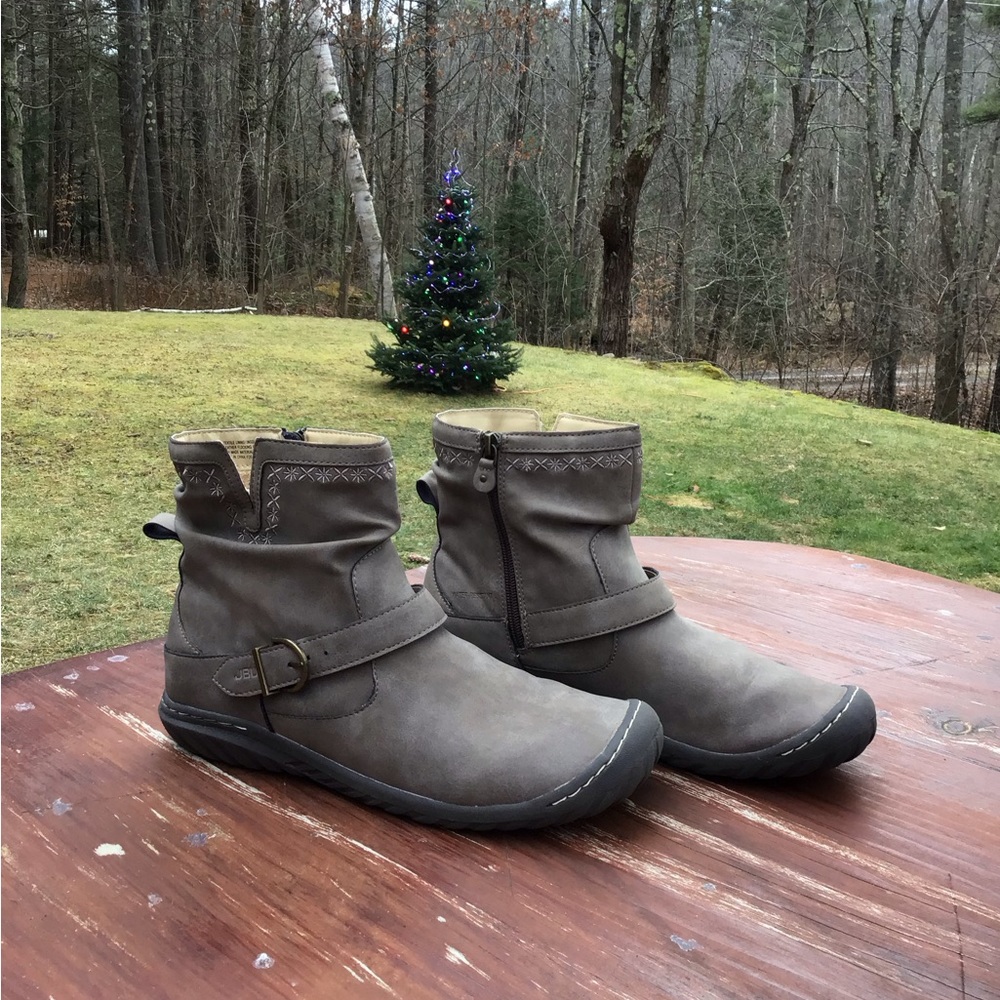 JBU Water-Resistant Booties, Brown, Size 11